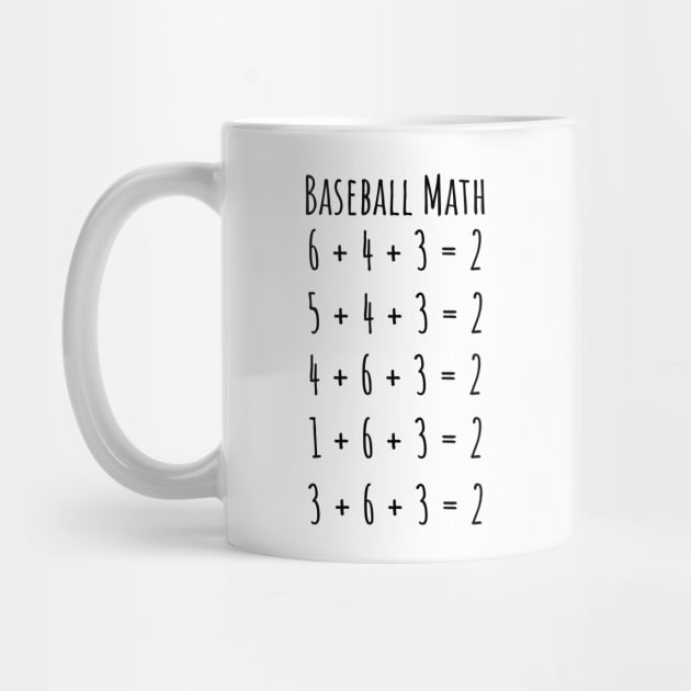 Baseball Math Funny Double Play Tee Shirts by RedYolk